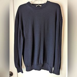 Ermenegildo Zegna mens XXL sweater Lana Wool Navy Crew Neck pullover
